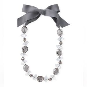 NWT Stella & Dot Claire Faceted Glass Bead Ribbon Adjustable Necklace & Retired!